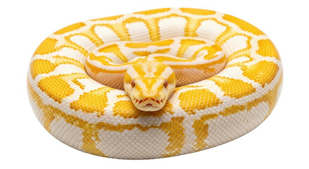 Isolated yellow python