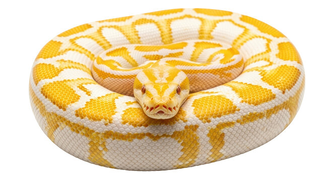 Isolated yellow python