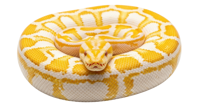Isolated yellow python