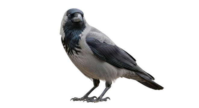 Isolated Hooded Crow