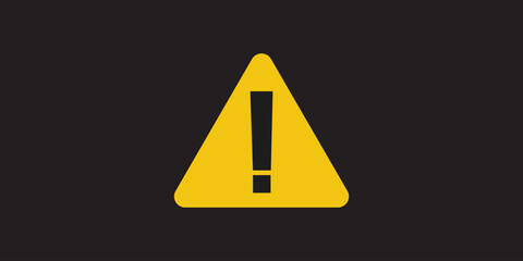 Hyper-Realistic Warning Sign – Yellow Triangle with Exclamation Point
