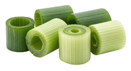 Isolated Sliced Green Onions