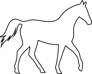 horse outline vector icon
