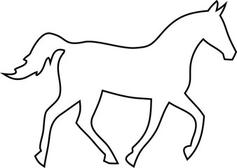 horse outline vector