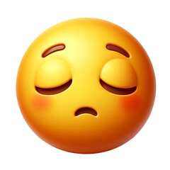 Fototapeta premium Sleeping Emoji isolated on a white background 