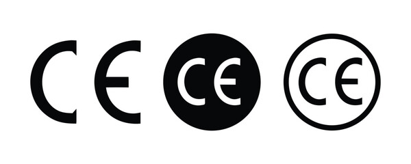 CE set icons, line and solid style 
