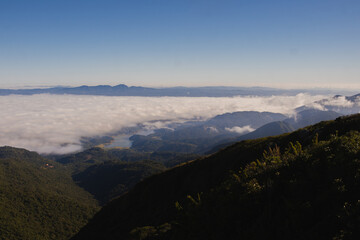 Fototapeta premium sunset over the mountains