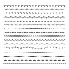 Lines Borders and Dividers Icon Set Vector Design.