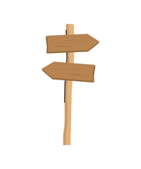 wooden direction sign