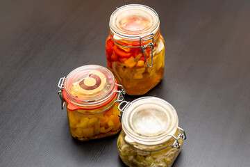 jar of vegetables for an healthy lifestyle.