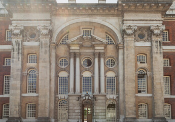 Fototapeta premium the Old Royal Naval College in Greenwich, London, a masterpiece of English Baroque architecture and a central part of the Maritime Greenwich UNESCO World Heritage Site. the site has been occupied.