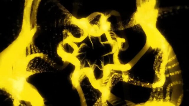 Abstract yellow shapes animation