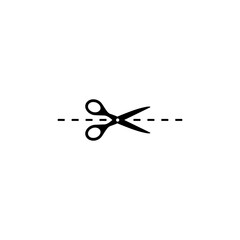 Scissors icon flat vector design.