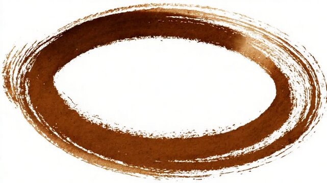 Abstract Oval Brush Stroke