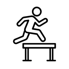 Line icon obstacle course vector on white background
Vector line icon on white background