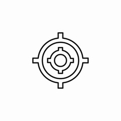 aiming target icon sign vector
