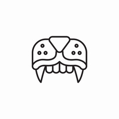 animal fangs icon sign vector
