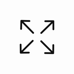 expand all icon sign vector