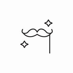 fancy moustache icon sign vector