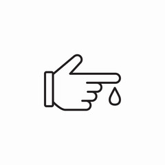 finger prick icon sign vector