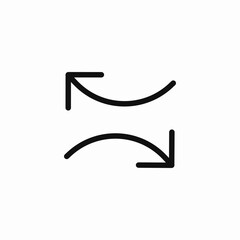 horizontal exchange icon sign vector