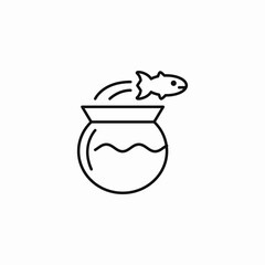 jumping fish icon sign vector