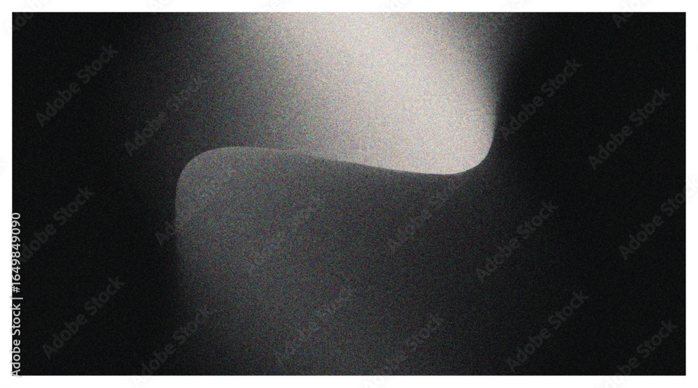 Aufkleber minimalist curved shape with noise effect on dark background for modern design projects