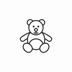 soft toy icon sign vector