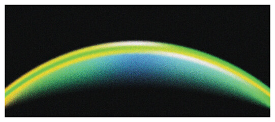 Luminous colorful arc with gradient effect on dark background, spectrum of light, vibrant colors and smooth transitions