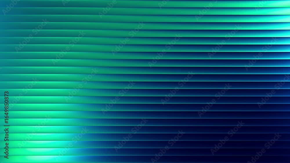 Poster futuristic neon waves of blue green gradient flow in endless dance of light and motion with fractal 