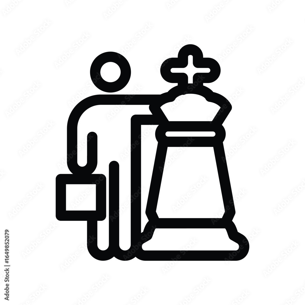 Poster strategy outline icon vector design good for web or mobile app