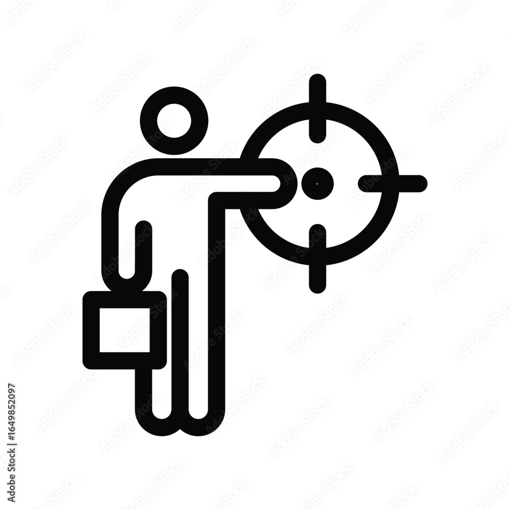 Poster focus outline icon vector design good for web or mobile app