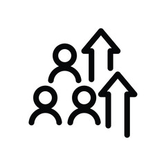 team improvement outline icon vector design good for web or mobile app