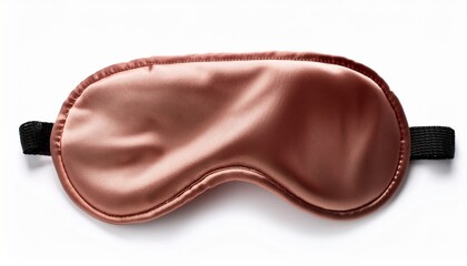 folded silk eye mask isolated on white background