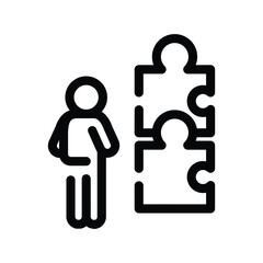 problem solving outline icon vector design good for web or mobile app