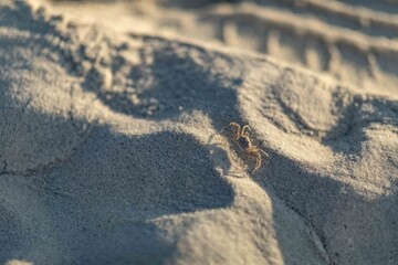 Ghost Crab on Sunlit Sand Dune near Florida’s Scenic 30A Coastline