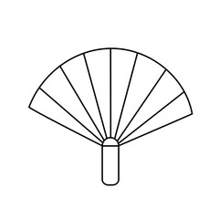 Zero waste, Paper fan illustration in a minimalistic style on transparent background