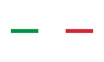 Italian flag in line shape