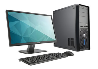 Computer monitor with computer mouse