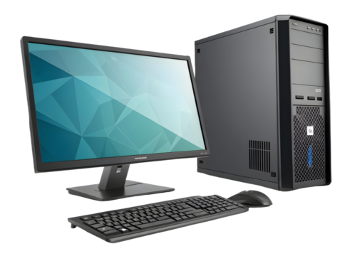 Computer monitor with computer mouse