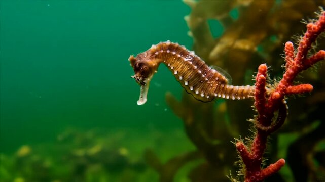 Underwater Seahorse Elegance: A Stunning Ocean Realm
