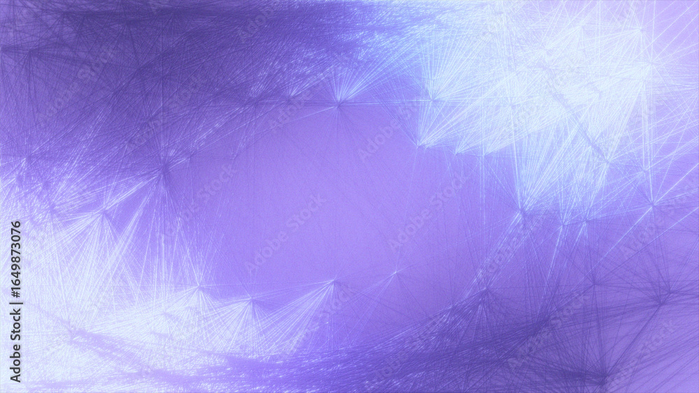 Poster light as transparent lines that sparkle. a glowing web moving harmoniously against a purple backgrou