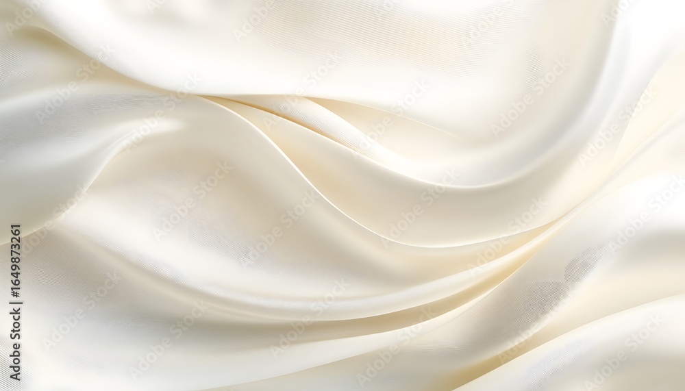 Poster this bright, horizontal background features flowing white silk fabric drapes with soft folds and rip