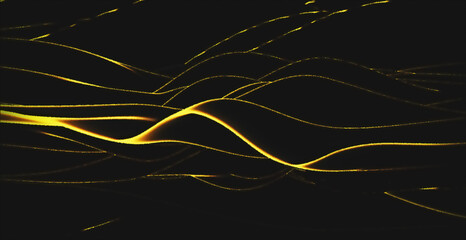 Black luxury corporate background with golden lines and shape. Motion design 4k video animation