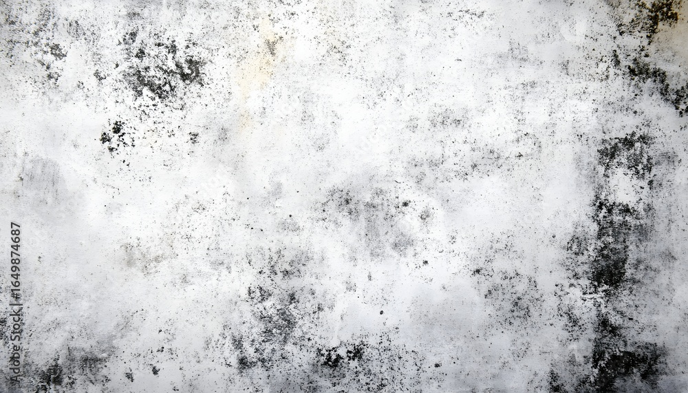 Poster an abstract full-frame image captures the distressed texture of a white wall, heavily marked with da