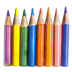 Row of colorful pencils