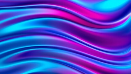 Naklejka premium Vibrant Abstract Flowing Waves of Electric Blue, Hot Pink, and Deep Purple