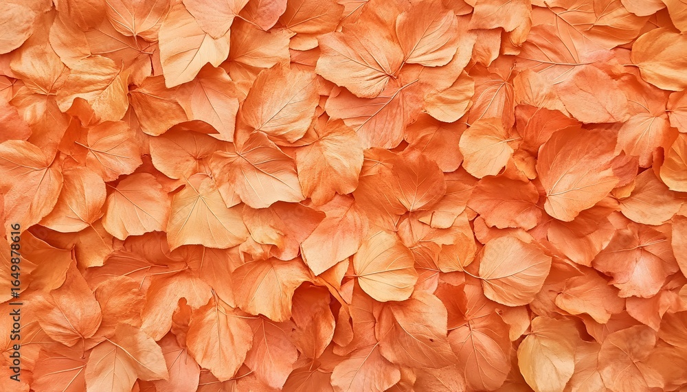 Poster this full-frame top-down view captures a dynamic autumnal scene, where an abundance of orange and pe