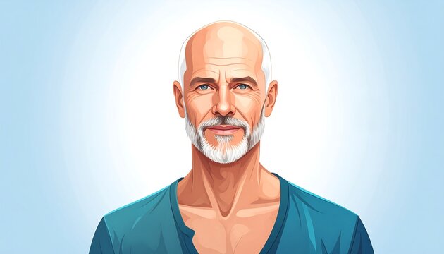 Portrait of a mature man with a thoughtful expression.