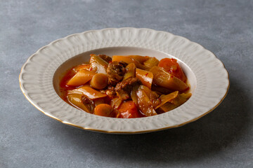 Turkish Food Leek with Meat - Etli Pirasa.